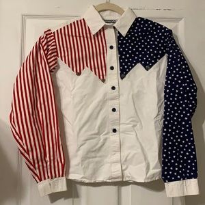 Panhandle Slim flag shirt shirt. Size 14 child